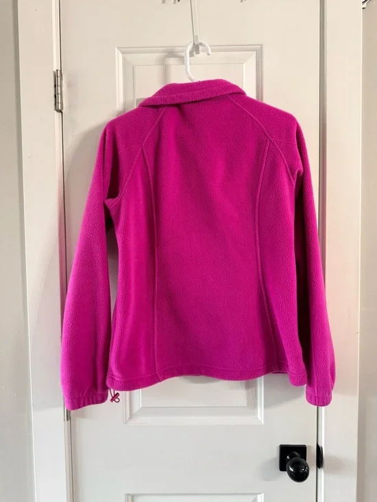 Columbia Pink Fleece Zip Jacket Women’s Medium - Picture 4 of 4
